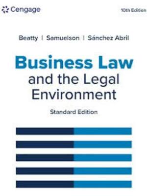 Preview of Solutions Manual For Business Law and the Legal Environment Standard Edition 10th Edition