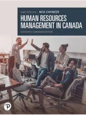 Preview of Test Bank For Human Resources Management in Canada 16th Edition By Gary Dessler, Nita Chhi