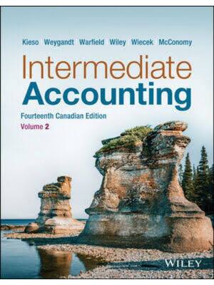 Preview of Test Bank For Intermediate Accounting (Volume 2) 14th Canadian Edition By Kieso, Weygandt,