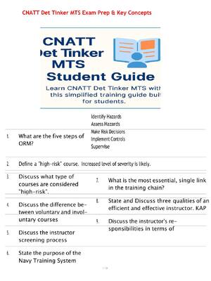 Preview of CNATT Det Tinker MTS Exam Prep & Key Concepts