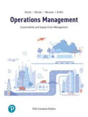 Preview of Test Bank Operations Management Sustainability and Supply Chain Management 5th Canadian Ed