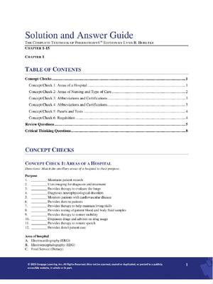 Preview of Solution Manual For The Complete Textbook of Phlebotomy by Lynn B. Hoeltke  6th Edition