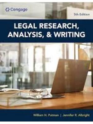 Preview of Solutions Manual Legal Research, Analysis, and Writing 5th Edition By William Putman, Jenn