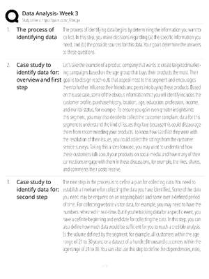 Preview of Data Analysis Week 3  Complete Study Guide & Practice Quiz Bank