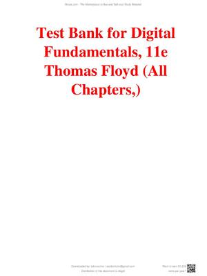 Preview of Test Bank For For Digital Fundamentals, 11th Edition By Thomas Floyd