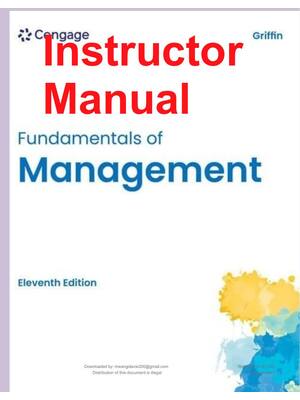 Preview of Instructor Manual for Fundamentals of Management 11th Edition by Ricky Griffin