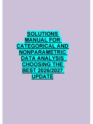 Preview of SOLUTIONS  MANUAL FOR  CATEGORICAL AND   NONPARAMETRIC  DATA ANALYSIS   CHOOSING THE  BEST
