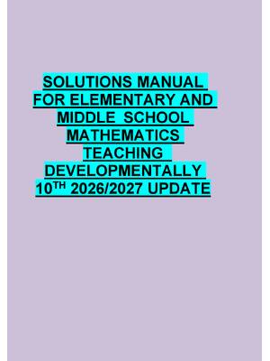 Preview of SOLUTIONS MANUAL  FOR ELEMENTARY AND  MIDDLE  SCHOOL  MATHEMATICS  TEACHING   DEVELOPMENTA