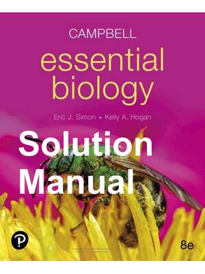 Preview of TEST BANK for Campbell Essential Biology, 8th edition by Eric J. Simon, Kelly A. Hogan