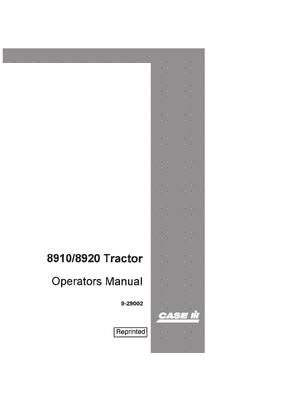 CASE IH 8910 8920 TRACTOR OPERATOR MANUAL