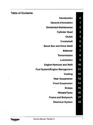Preview of triumph rocket 3 service workshop manual 2004-2009