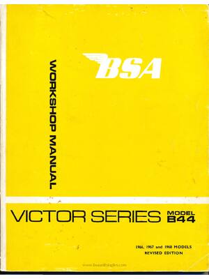Preview of BSA Victor series Model B44 workshop manual