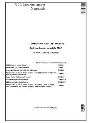 Preview of JOHN DEERE 710G BACKHOE LOADER OPERATOR TEST MANUAL