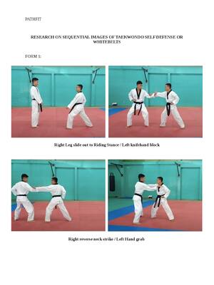 Preview image for RESEARCH ON SEQUENTIAL IMAGES OF TAEKWONDO SELF DEFENSE OR WHITEBELTS