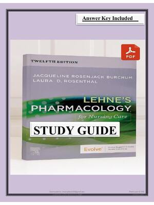 Preview of Lehne's Pharmacology for Nursing Care 12th Edition by Jacqueline Rosenjack Burchum, Laura