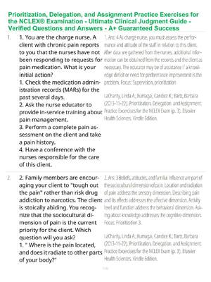 Preview of Prioritization Delegation and Assignment Study Guide - Verified Questions and Answers - A+