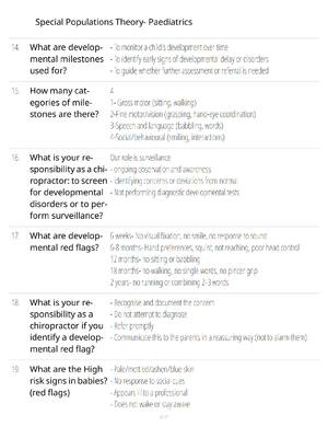 Preview of Special Populations Study Guide - Verified Questions and Answers - A+ Guaranteed Success E