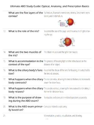 Preview of Ultimate ABO Study Guide - Verified Questions and Answers - A+ Guaranteed Success Certific