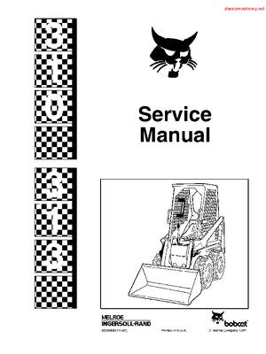 Preview of BOBCAT 310 313 SKID STEER LOADER SERVICE REPAIR SHOP MANUAL