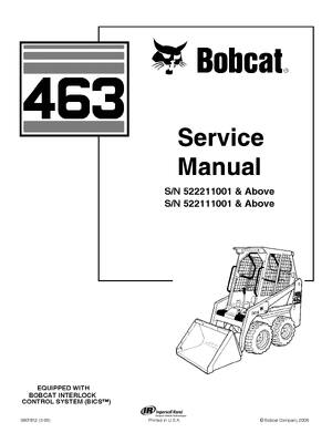 Preview of BOBCAT 463 SKID STEER LOADER SERVICE MANUAL