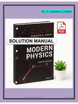 Preview of SOLUTIONS MANUAL for Modern Physics by Kenneth S. Krane
