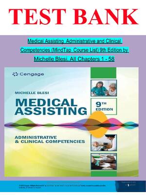 Preview of TEST BANK for Medical Assisting: Administrative & Clinical Competencies 9th Edition by Mic