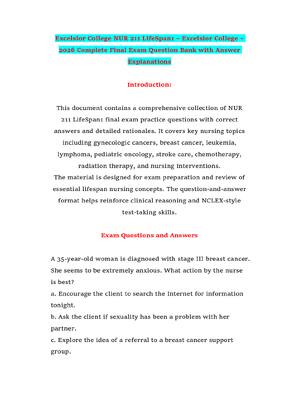Preview of Excelsior College NUR 211 LifeSpan1 – Excelsior College – 2026 Complete Final Exam Questio