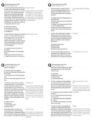 Preview of Pharmacology HESI NGN Practice Questions | Score 100% | 2026 Updated Next Generation NCLEX