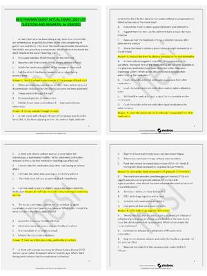 Preview of HESI Pharmacology Actual Exam Practice Questions | Score 100% | 2026 Updated HESI RN Pharm