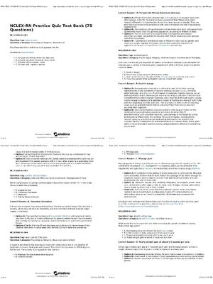 Preview of NCLEX-RN Practice Quiz Test Bank (900 Questions) | Score 100% | 2026 Updated NCLEX-RN Exam