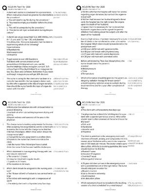 Preview of Nursing Adult II Complex (NURS 3306) Practice Questions | Score 100% | 2026 Updated Adult