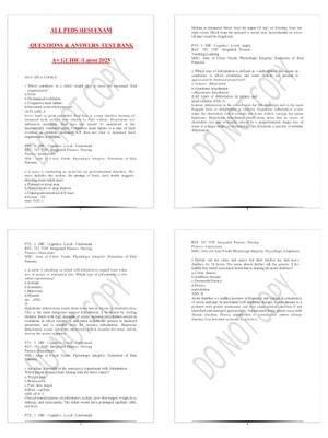 Preview of ALL Pediatrics HESI Exam Q&A Test Bank (2025–2026) | Score 100% | Updated Pediatric HESI P