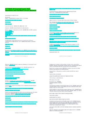 Preview of ATI PEDS Proctored Exam Study Guide (2025–2026) / Score 100% / Updated Pediatric ATI RN Ex