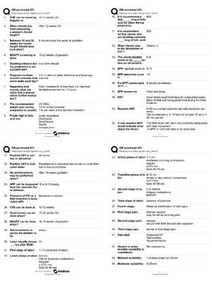 Preview of OB ATI Study Notes – Maternal Fetal Nursing Proctored Exam | ATI OB Maternal Newborn Nursi
