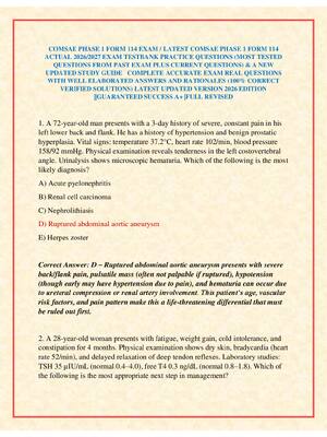 Preview of COMSAE PHASE 1 FORM 114 EXAM / LATEST COMSAE PHASE 1 FORM 114 ACTUAL 2026/2027 EXAM TESTBA