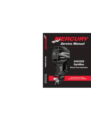 Preview of Mercury OptiMax 200 225 Outboard Service Manual 2000-2014