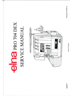 Preview of ELNA PRO 704 DEX SERGER SERVICE MANUAL