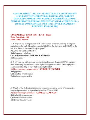 Preview of COMSAE PHASE 1 (ASA 110 i ) LEVEL 1 EXAM LATEST 2026/2027 ACCURATE TEST APPROVED QUESTIONS