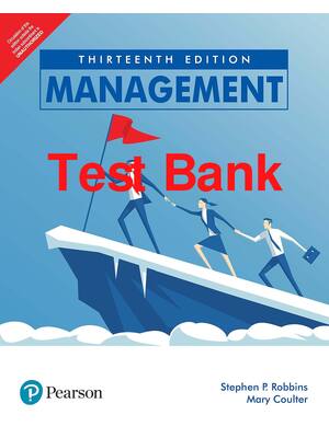 Preview of Test Bank Management 13th Edition By P. Robbins Stephen, Coulter Mary