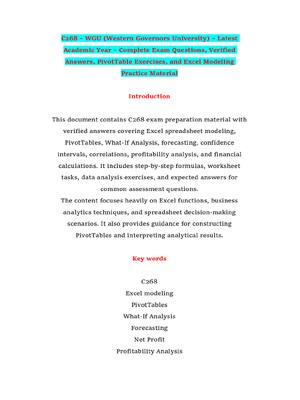 Preview of C268 – WGU (Western Governors University) – Latest Academic Year – Complete Exam Questions