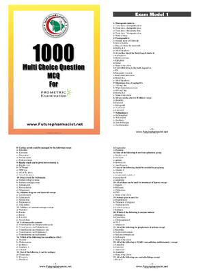 Preview of 1000 MCQs for Prometric Exam Preparation (Model 1 & 2) | Score 100% | Latest 2026 Updated