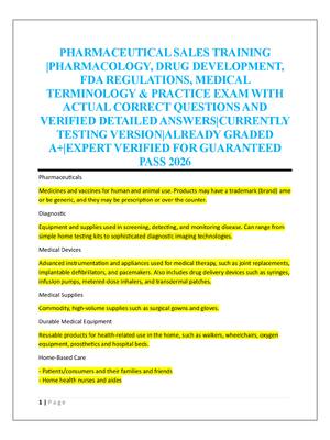 Preview of PHARMACEUTICAL SALES TRAINING  |PHARMACOLOGY, DRUG DEVELOPMENT,  FDA REGULATIONS, MEDICAL