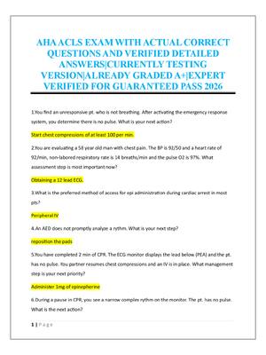 Preview of AHA ACLS EXAM