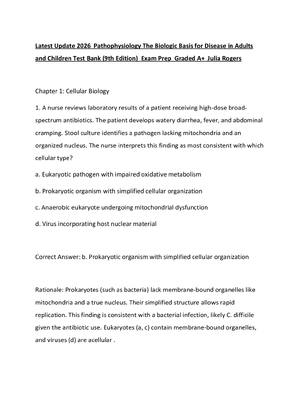 Preview of Latest Update 2026  Pathophysiology The Biologic Basis for Disease in Adults and Children