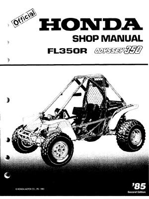 Preview of 1985 Honda FL350R Odyssey 350 Factory Repair Service Manual
