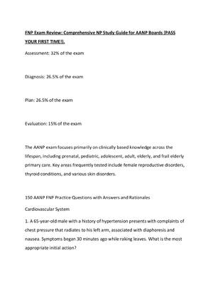 Preview of FNP Exam Review Comprehensive NP Study Guide for AANP Boards (PASS YOUR FIRST TIME!).