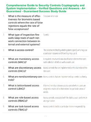 Preview of Comprehensive Guide to Security Controls Cryptography and System Implementation - Verified