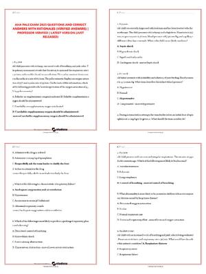 Preview of AHA PALS Exam 2025 | Score 100% | Pediatric Advanced Life Support Practice Questions & Stu