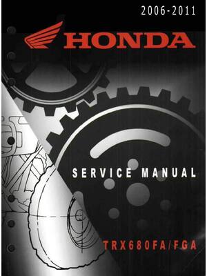 Preview of Honda Recon 680 Repair Shop Manual 2006-2011