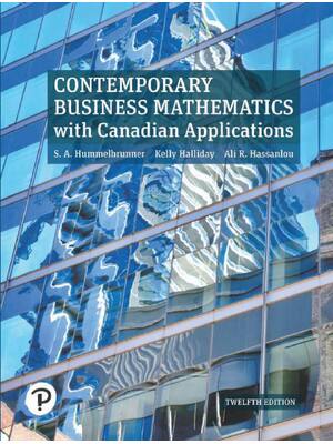 Preview of PDF(ebook)Contemporary Business Mathematics with Canadian Applications,S.A Hummelbrunner,